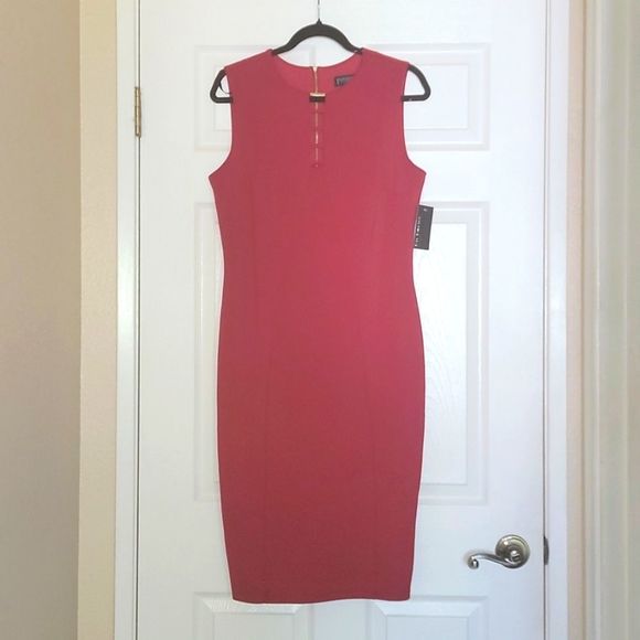 Enfocus Studio Dresses & Skirts - Enfocus Bodycon Dress Red/Gold Zipper SEXY BNWT SIZE 12